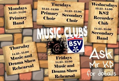 GET INVOLVED IN OUR MUSIC CLUBS!